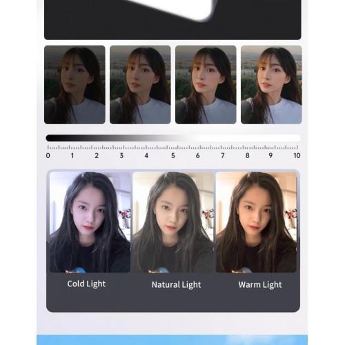 3 Eksenli F12 Gimbal Sabitleyici Takip Vlog Kiti AkıllI Hareketli Çekim Sabitleyici Işıklı 